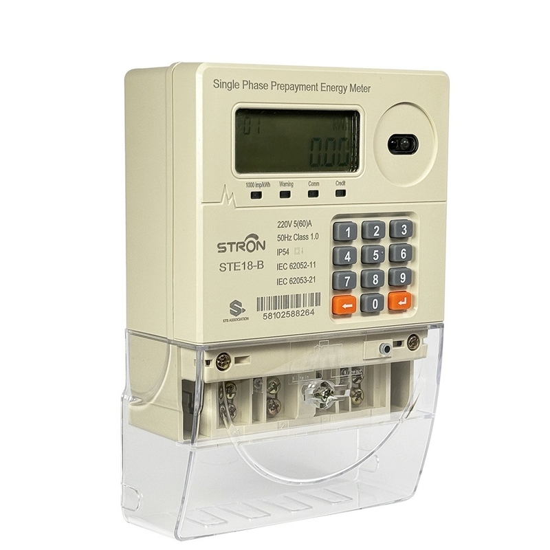 IP54 Smart Multi Tariff/Anti-tamper/Power-limit پیش پرداخت صفحه کلید تک فاز برق متر با نرم افزار فروش