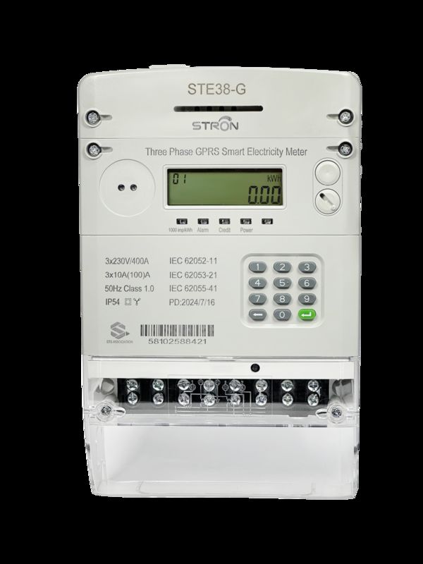 3*230V ولتاژ اسمی Smart Prepaid Electricity Meter با قابلیت تطابق شبکه 2G و 4G گزینه های ارتباطی سیم و بی سیم