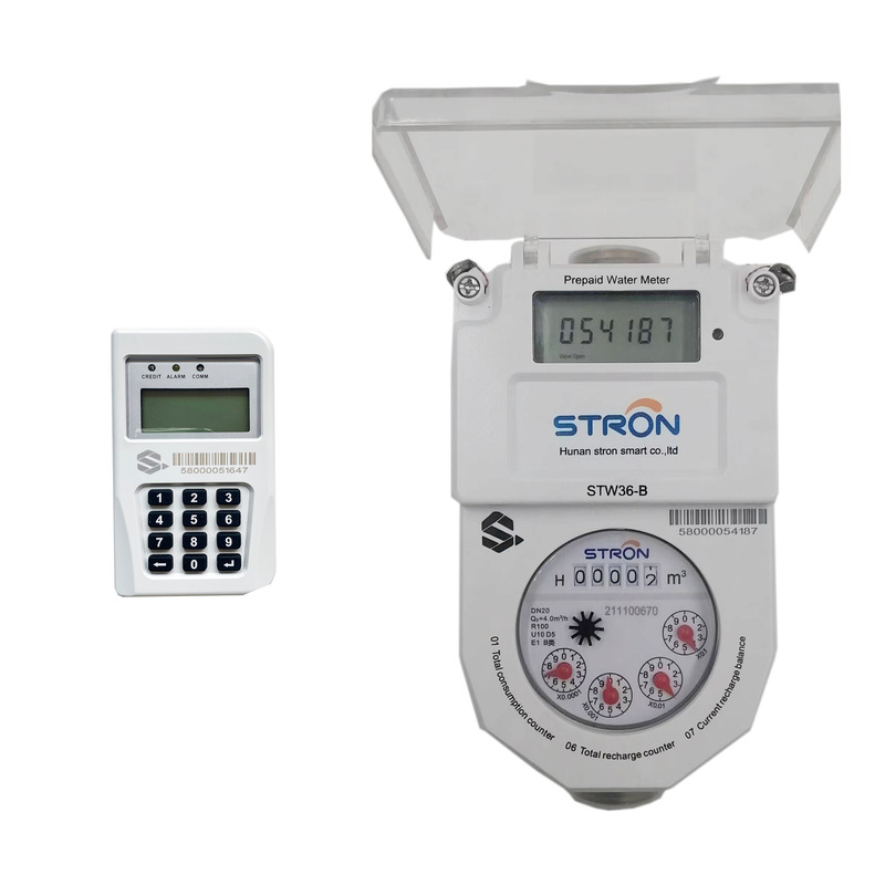 1/2 Inch Split Keyboard Prepaid Water Meter with 7.8l/h Flow Rate and Refusal Tendering