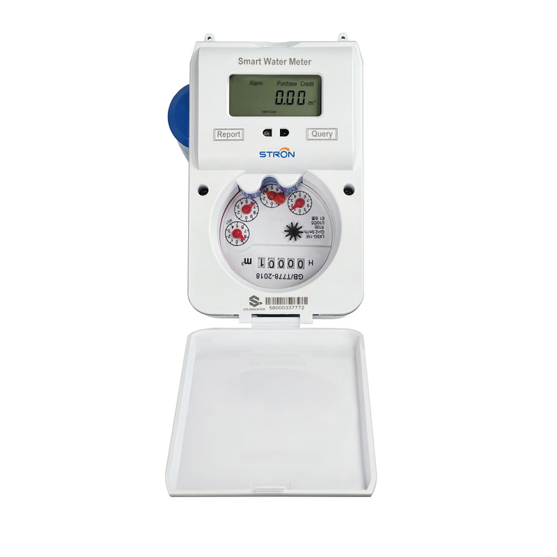 DN15 Prepaid Smart Water Meter with 999999.99m³ Measurement Range Anti-Theft Keyboard Type and 165mm*190mm*260mm Size