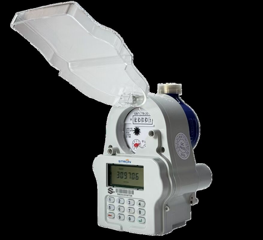 STRW240-A STS صفحه کلید پیش پرداخت آب سنج DN15-DN25 مس IP68 LoRa-RF Remote Reading ضد تعویض برای آب خانگی تجاری