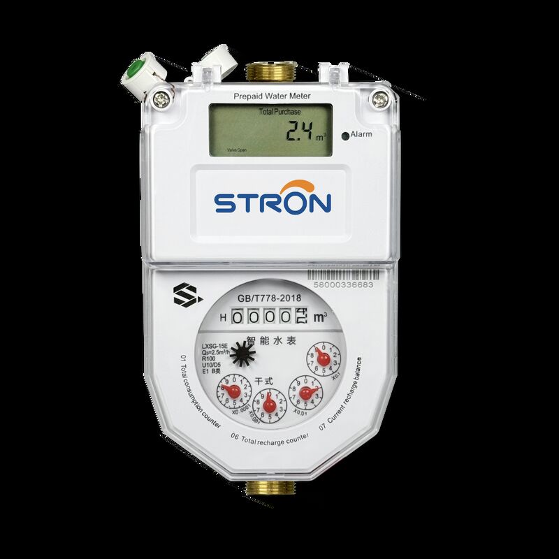 Stron Smart STS Prepaid Water Meter for Africa - Compliant with STS Standards, Brass Body, Low Flow Alarm