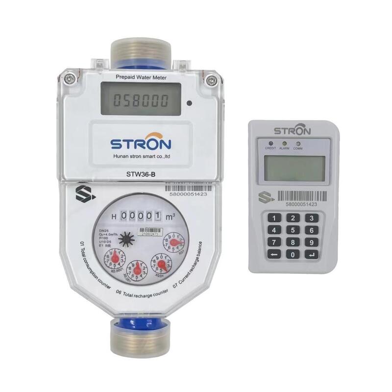 STS Standard Split Water Meter - Class 2.0 Accuracy & 350m Wireless Communication LoRa Wireless Split Prepaid Water Meter - عملکردهای هشدار بیش از حد اضطراری و باتری کم