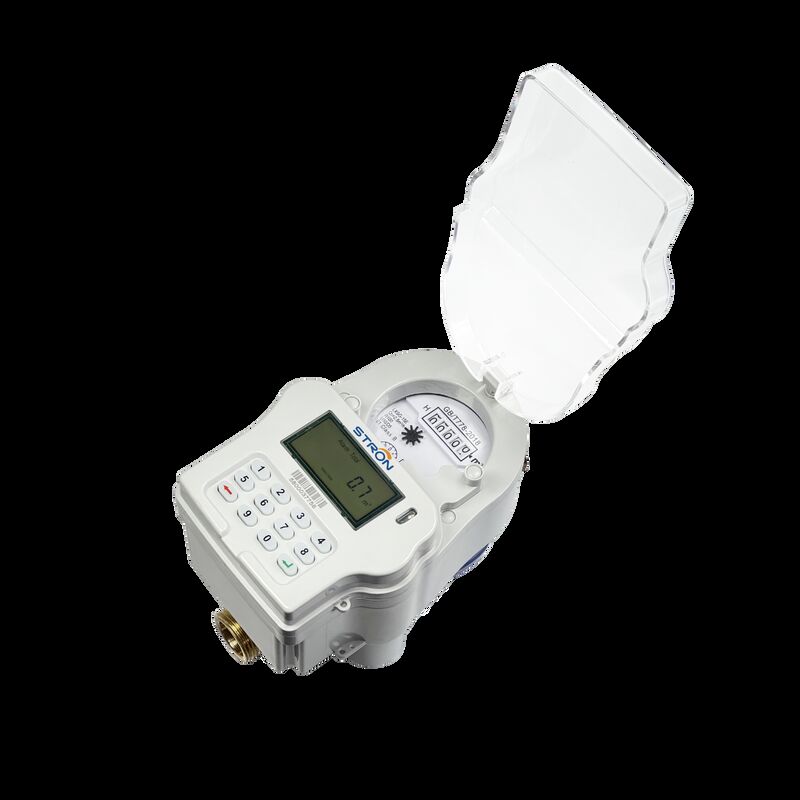 STRW240-A STS صفحه کلید پیش پرداخت آب سنج DN15-DN25 مس IP68 LoRa-RF Remote Reading ضد تعویض برای آب خانگی تجاری