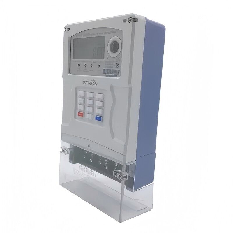 STE38-A Three-Phase Prepaid Electricity Meter with Keyboard | IP54 Rated | Fireproof Housing | LCD Display | Remote Communication Support | For Commercial & Industrial Use | Class 1.0 Accuracy