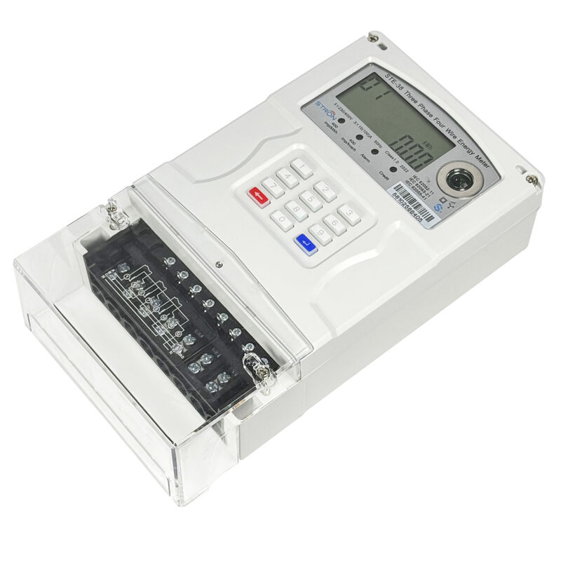 STE38-A نوع صفحه نمایش LCD Smart Prepaid Electricity Meter شامل دقت اندازه گیری کلاس 1.0 و قطع از راه دور پشتیبانی شده برای مصرف برق