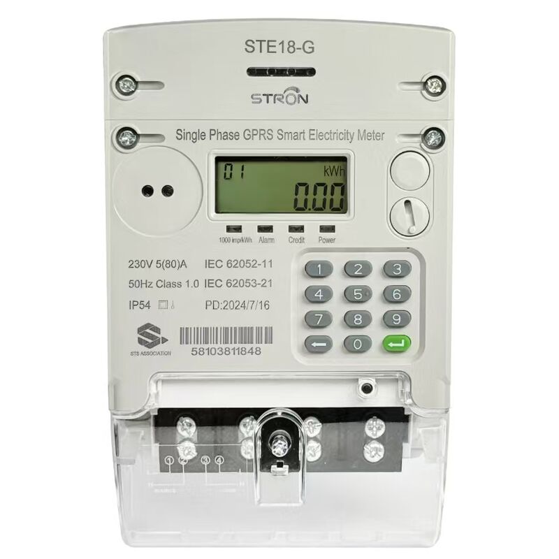 کلاس 1 دقت Smart Prepaid Electricity Meter با ورودی صفحه کلید و Stronpay Vending Software که از مصرف انرژی پشتیبانی می کند