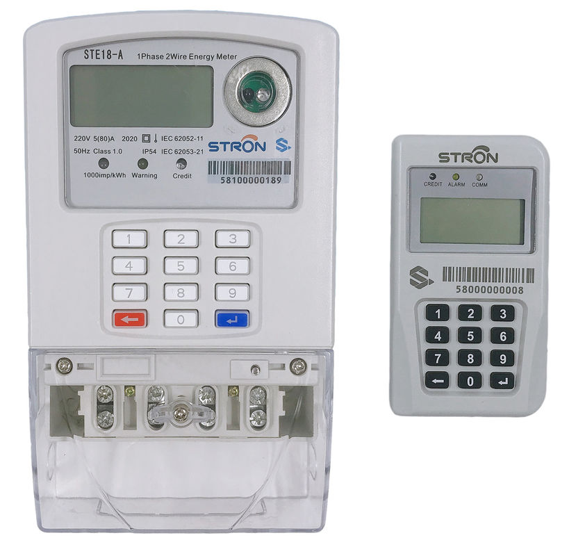 LORA-RF Split Keypad STS Standard Anti-Tamper Function Prepaid تک فاز متر برق هوشمند با CIU