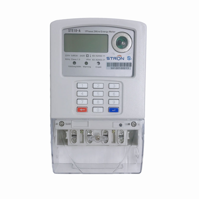 متر انرژی هوشمند تک فاز صفحه کلید تقسیم شده پیش پرداخت پیش پرداخت STS با ماژول LORA-RF