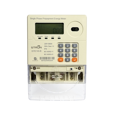 IP54 Smart Multi Tariff/Anti-tamper/Power-limit پیش پرداخت صفحه کلید تک فاز برق متر با نرم افزار فروش