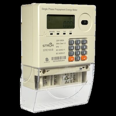 IP54 Smart Multi Tariff/Anti-tamper/Power-limit پیش پرداخت صفحه کلید تک فاز برق متر با نرم افزار فروش