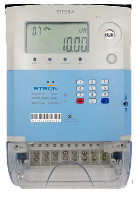 متر برق سه فاز چهار سیم پیش پرداخت STE38-G GPRS Stron STS