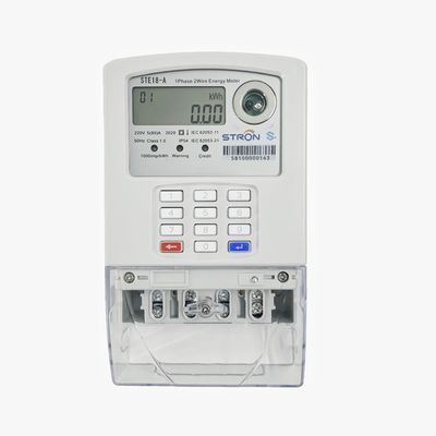 متر برق تک فاز صفحه کلید پیش پرداخت STS